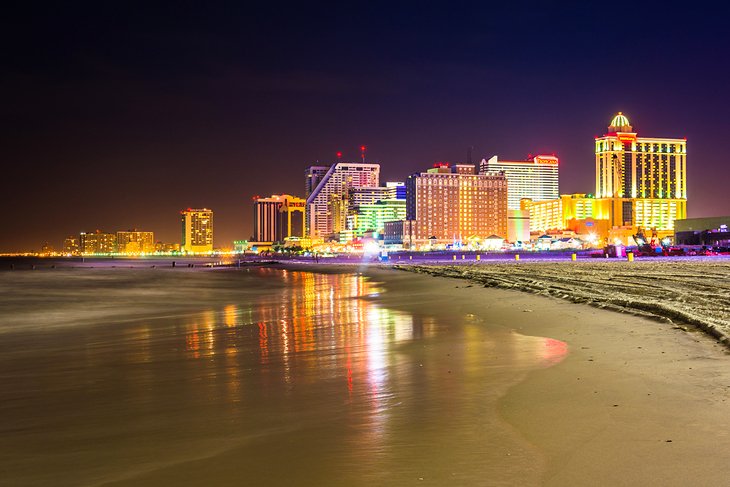 Atlantic City at night