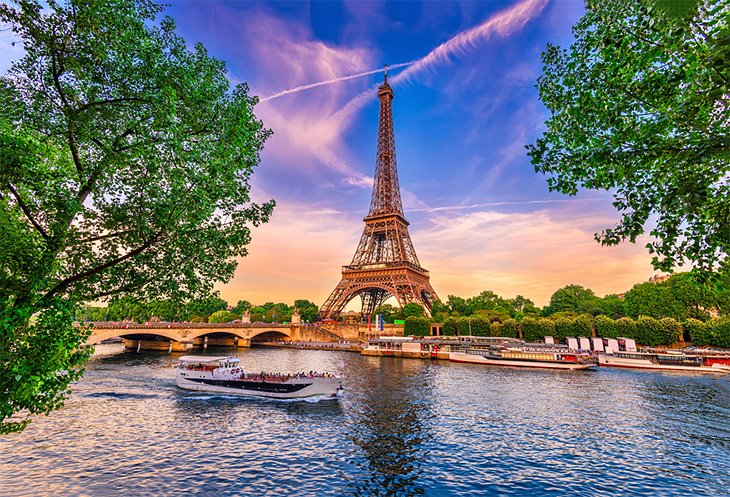 Eiffel Tower at sunset