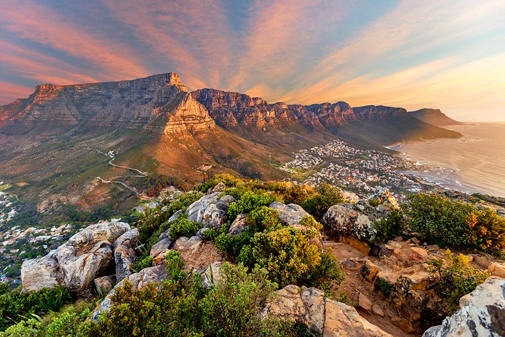 Table Mountain at sunset