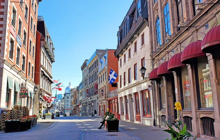 Downtown Montreal at dusk