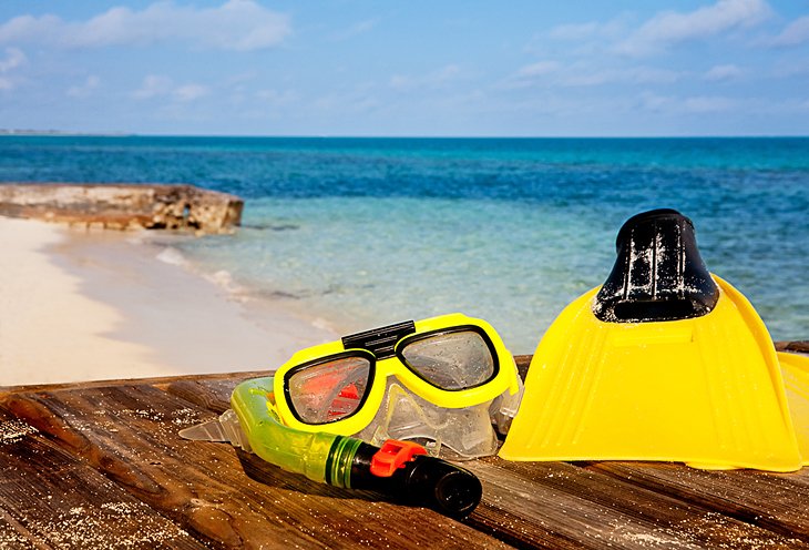 Snorkel gear in Turks and Caicos