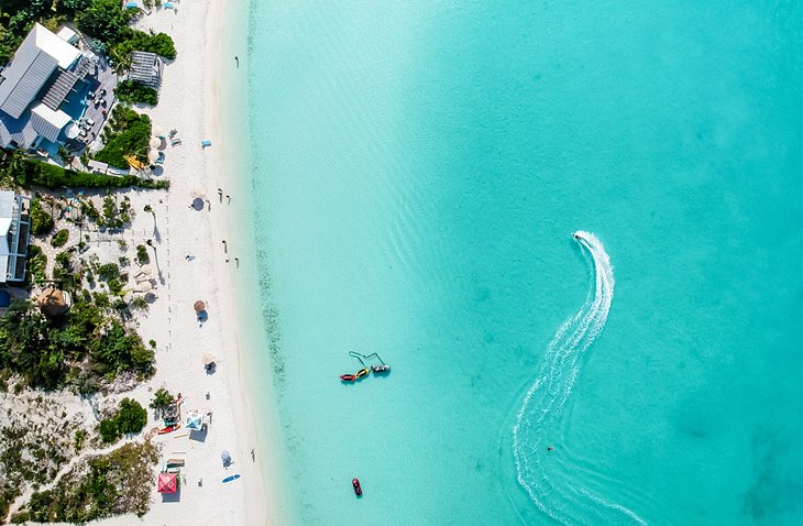 Aerial view of Sapodilla Bay