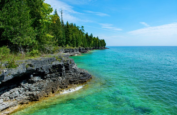 Clear waters in Door County, Wisconsin