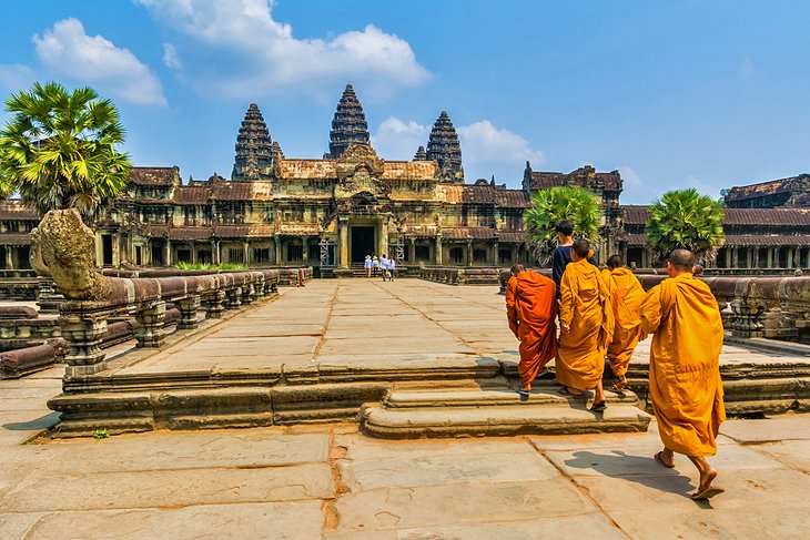 Monks at Angkor Wat