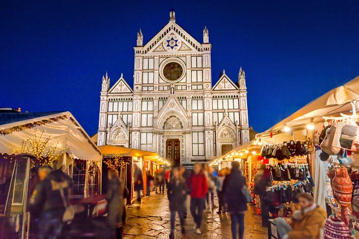 Florence's Christmas market in Piazza Santa Croce