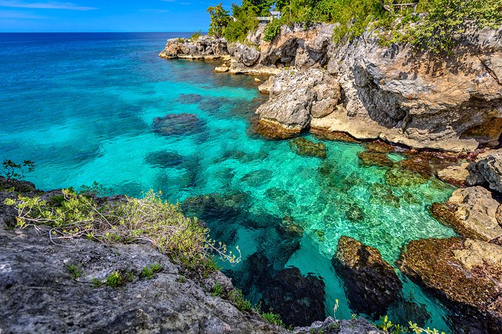 Clear waters in Negril