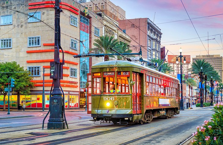 A streetcar in New Orleans
