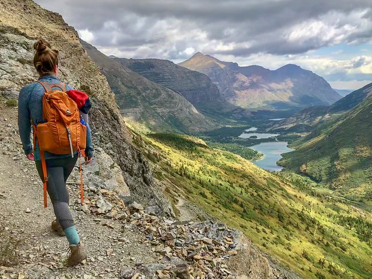 The view from Swiftcurrent Pass