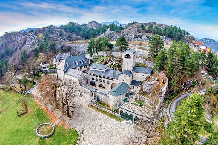 Aerial view of the Cetinje Monastery
