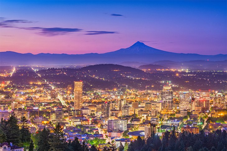 Dusk in Portland, Oregon