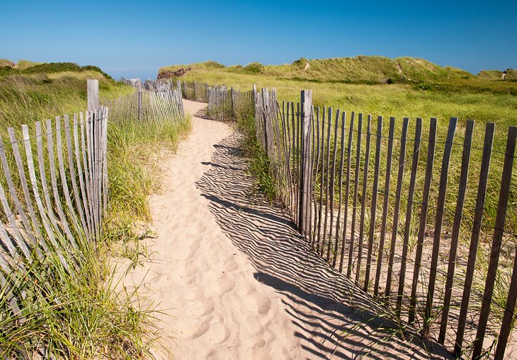 Path to Crescent Beach at Block Island, Rhode Island