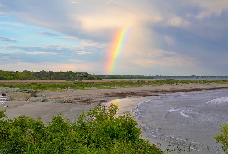 Rainbow over Sachuest Beach