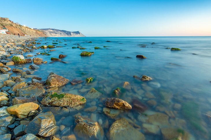 Stony beach at Anapa