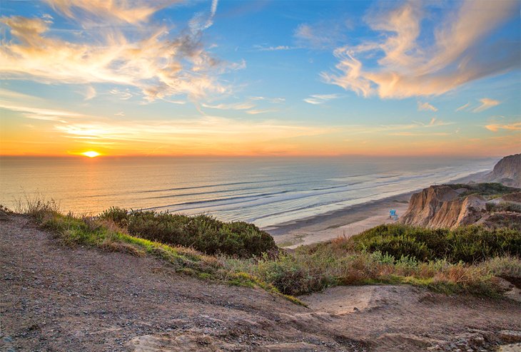 Ocean sunset at San Onofre State Beach