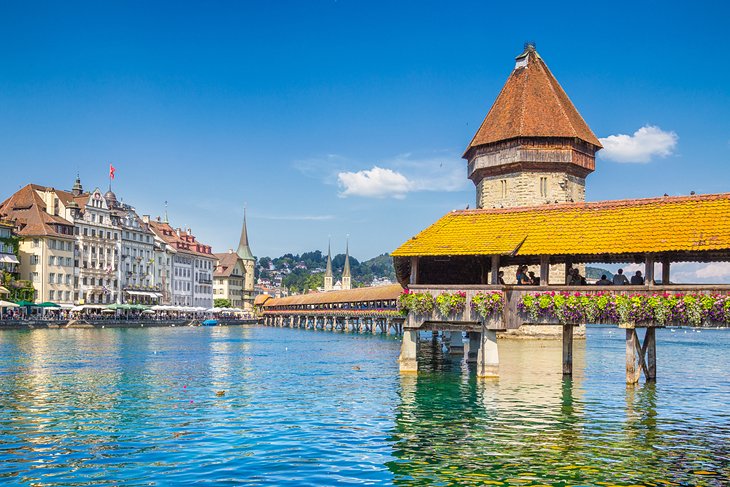The Chapel Bridge on Lake Lucerne