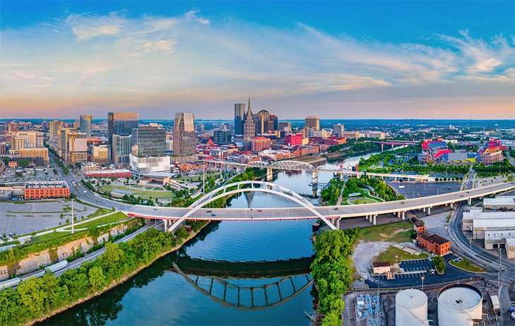 Vue aérienne de Nashville