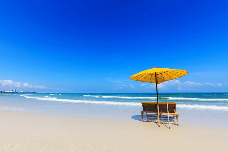 Beautiful beach at Hua Hin