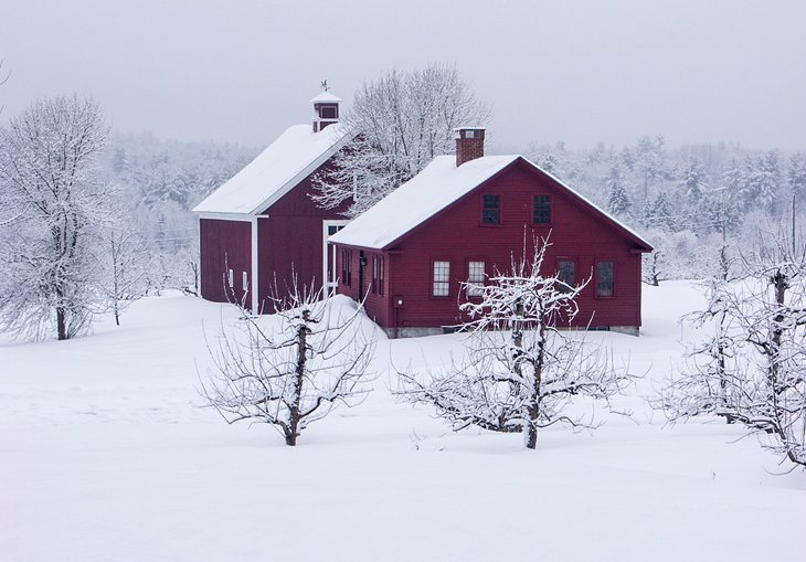 Winter scene in Londonderry near Magic Mountain