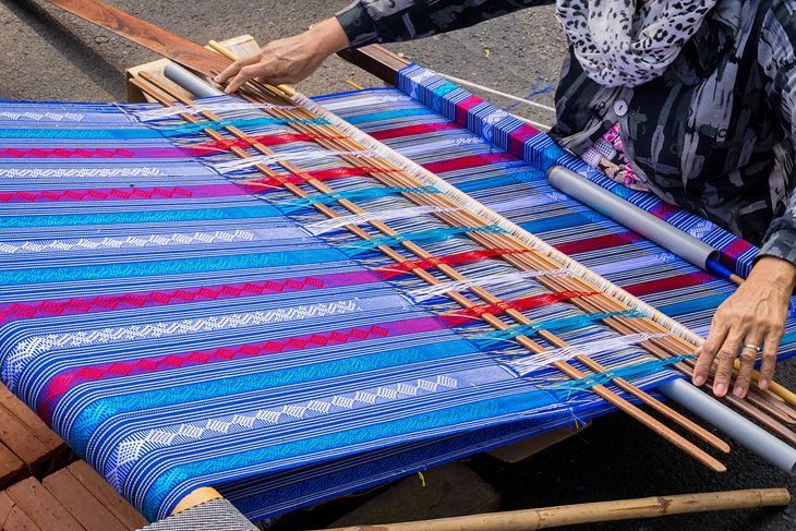 Traditional fabric weaving in Vietnam