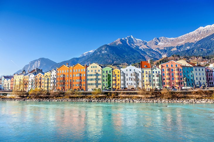 Colorful buildings in Innsbruck