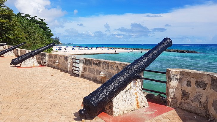 Cannons and beach at Needham's Point