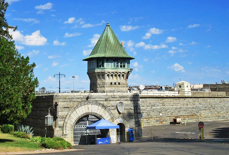 Folsom Prison gate adjacent to the Folsom Prison Museum