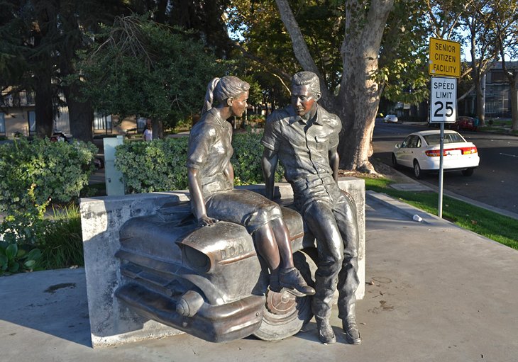 Statue at George Lucas Plaza