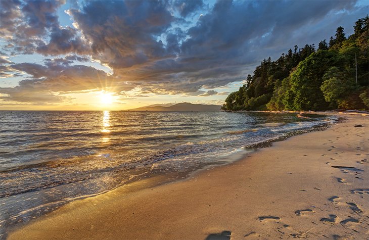 Wreck Beach at sunset