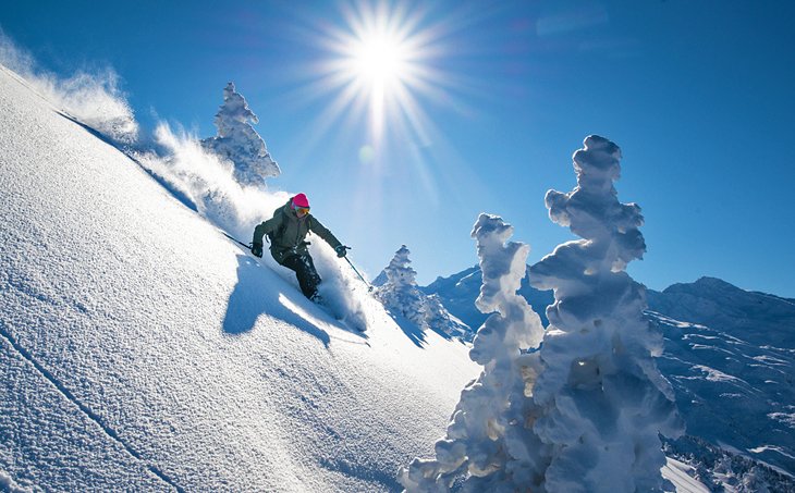 Skiing fresh powder in Méribel