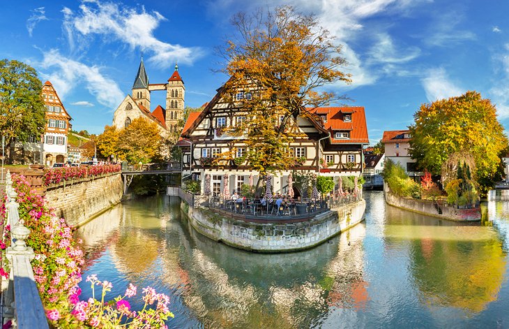 Canals in the village of Esslingen