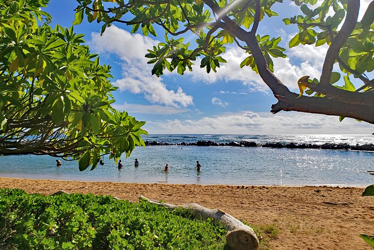 Lydgate beach at Lydgate State Park