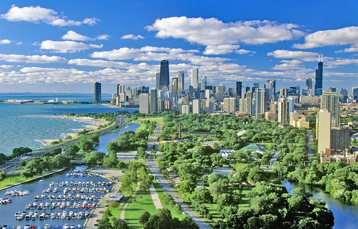 Aerial view of Chicago