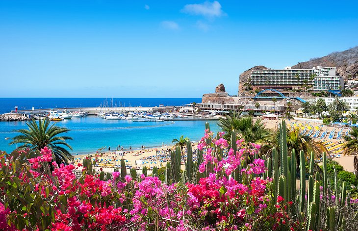 View over Puerto Rico on Gran Canaria