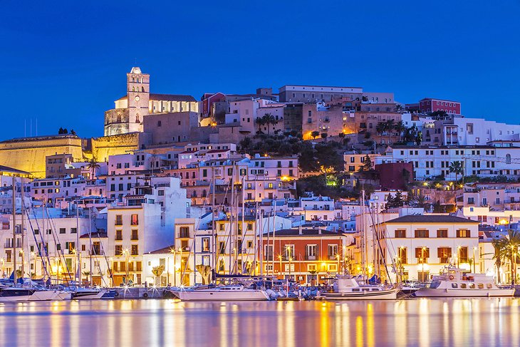 Ibiza Town at night