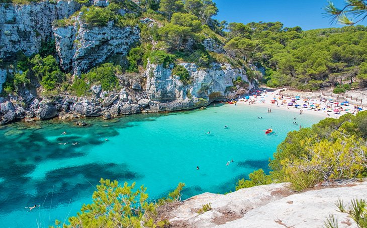 Beautiful Cala Macarelleta Beach on Menorca