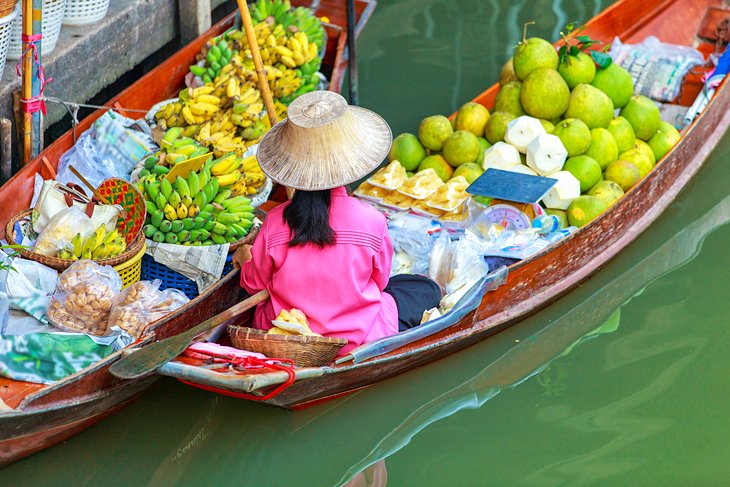 Floating market in Bangkok, Thailand