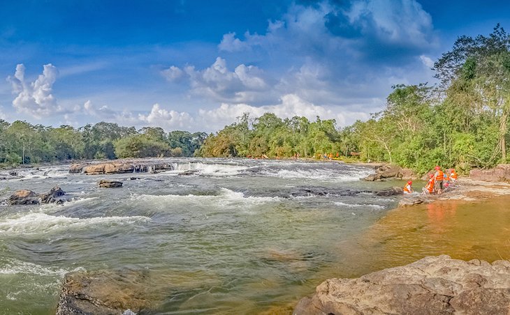 Rapids and rafters in Khao Yai National Park