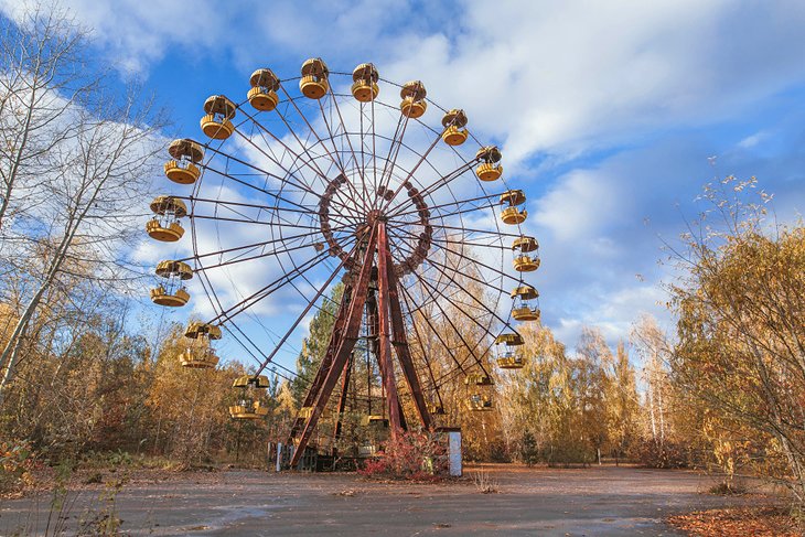 The never-opened Ferris Wheel in the Chernobyl exclusion zone, Northern Ukraine