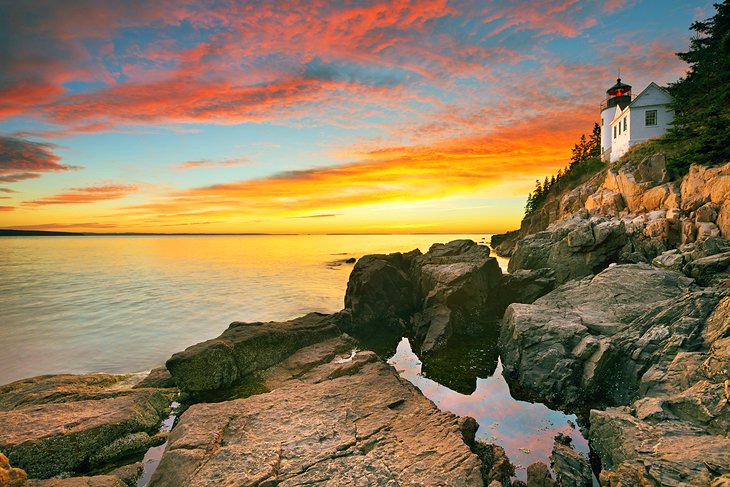 The Bass Harbor Head Lighthouse in Acadia National Park, Maine