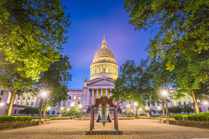 The State Capitol building in Charleston, West Virginia