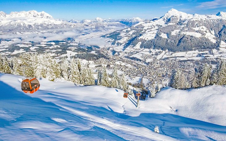 Kitzbuhel on a clear winter day