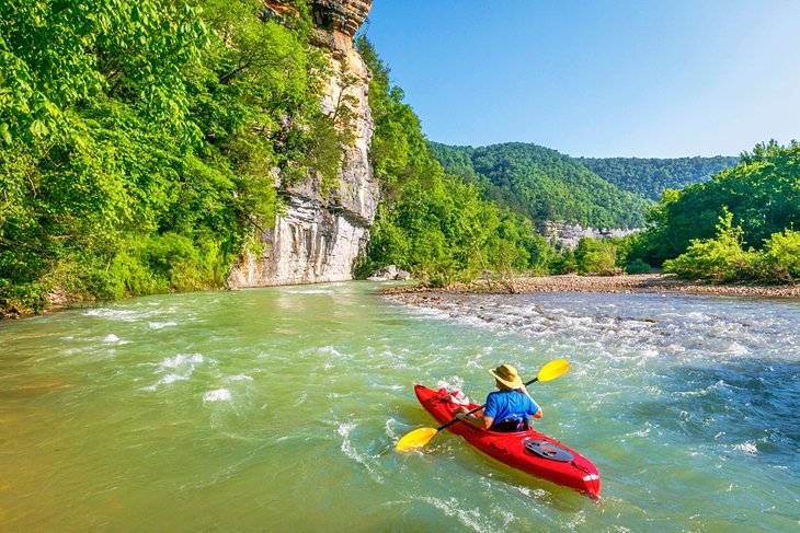 Kayaker on the Buffalo National River