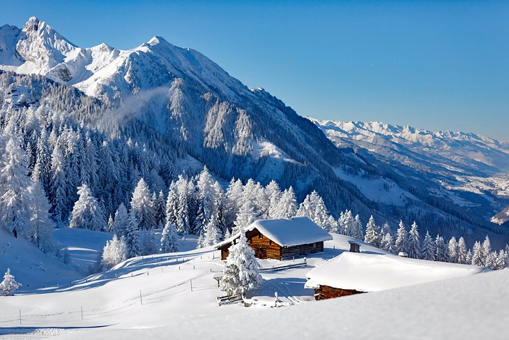 Winter scene in the Austrian Alps