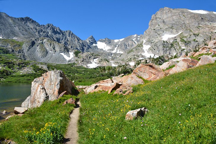 Hiking trail in the Brainard Lake Recreation Area