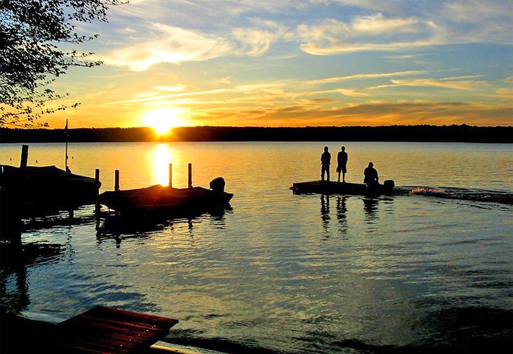 Coucher de soleil au lac Gardner