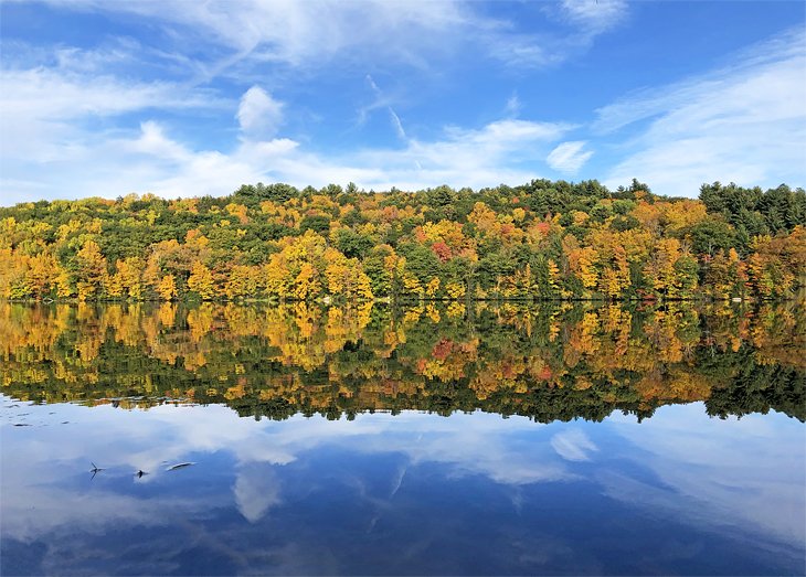 Burr Pond with fall colors