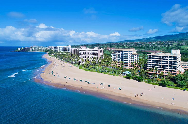 Aerial view of Kaanapali Beach