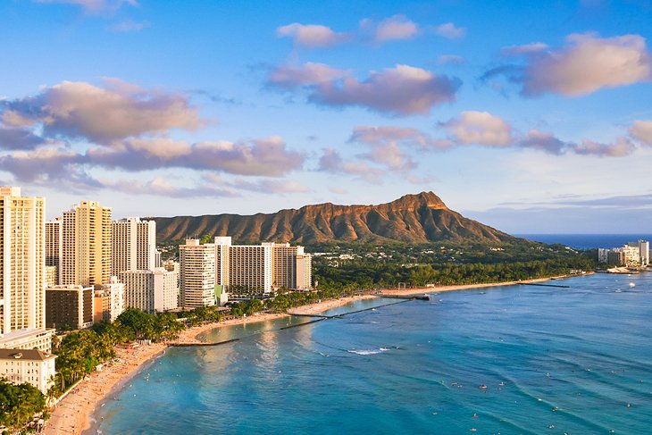 Waikiki Beach and Diamond Head