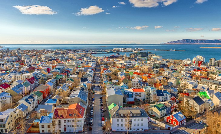 Aerial view of Reykjavik