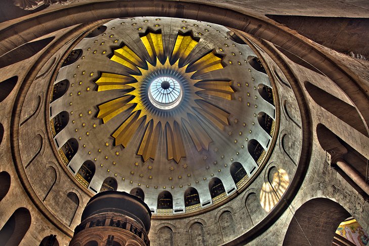 The dome in the Church of the Holy Sepulchre